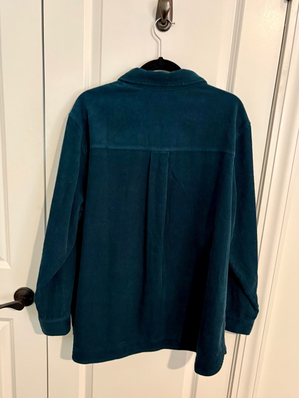 Coldwater Creek Dark Teal Corduroy Button-Front Jacket with Deep Side Pockets - Picture 2 of 4